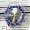 40mm Stainless Steel Quartz Watch Case with Ceramic Bezel for VK63/VK64 Movement