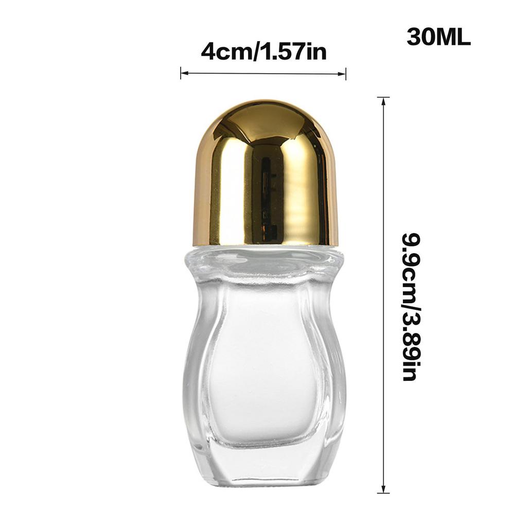 30/50 мл Роликовые флаконы для эфирных масел Пустые Прозрачные Стеклянные Роликовые флаконы Дорожные Пробники Виалы для эфирных масел с роликовым шариком