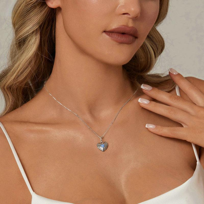S925 серебро кулон светящееся сердце ожерелье для женщин подарок на день Святого Валентина юбилей ювелирные изделия подарок