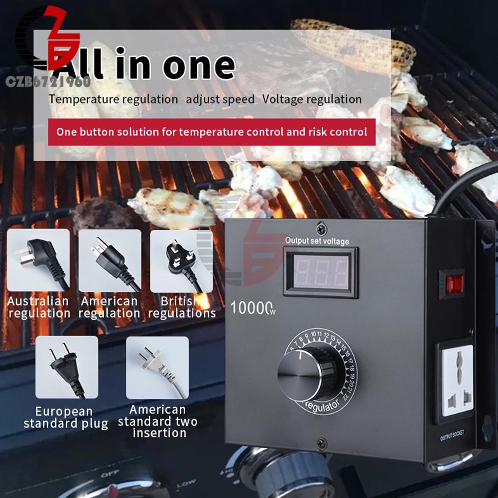 10000W AC 220V Electrical Voltage Regulator Controller Converter Regulator Transformer Variable Voltage dimmer Speed Controller