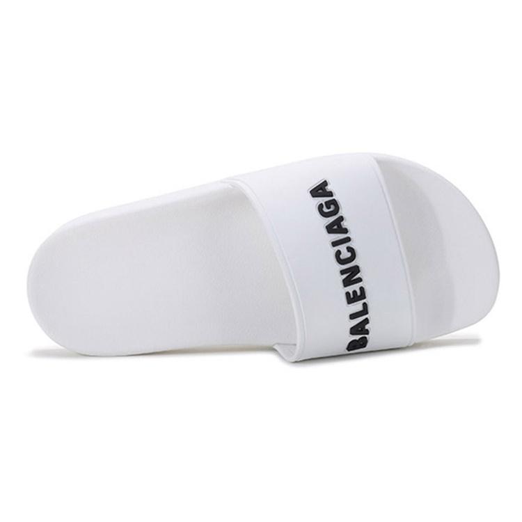 (WMNS) Balenciaga Pool Slides 'White Black' Women's 565547W1S839034
