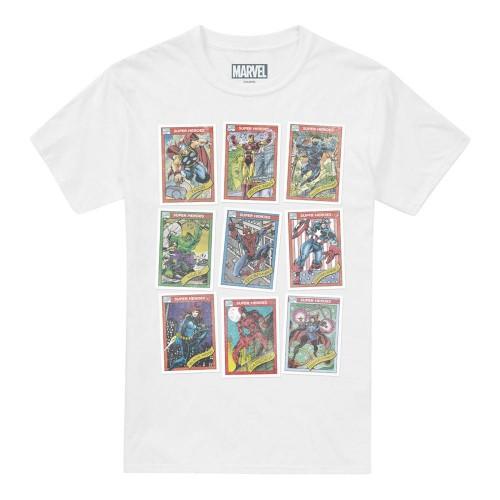 Marvel Unisex Adult Grid Retro Trading Card T-Shirt