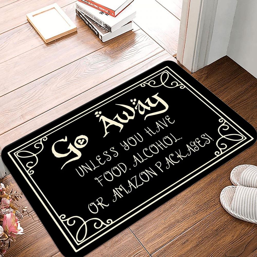 Go Away Welcome Entrance Doormat Home Decor Carpet Indoor Outdoor Floor Mat Living Room Bedroom Bath Kitchen Rug