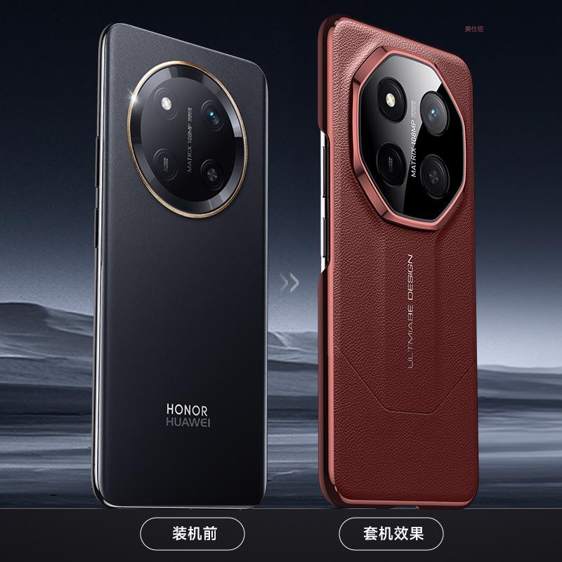 Применимо к чехлу для мобильного телефона Honor X60pro, легкая роскошь, гальваническое покрытие, Honor Second Change, Extraordinary Master X60, противоударный, мужской кожаный чехол