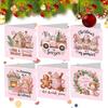 2/6/12Pcs Butterfly and Flower Rhinestone Painting Card Kit Diamond Drawing Card Diamond Daily Wish Card for Family Friends Gift