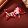 1 шт. Форма собаки для женщин Эмаль Эмаль Ювелирное изделие Подарок Броши Мультяшная собака Дизайнерская брошь Пин Капля масла