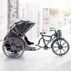 Retro Rickshaw Car Alarm Clock Plastic Desktop Decoration Home Decoration Model Bedside Clock Mechan