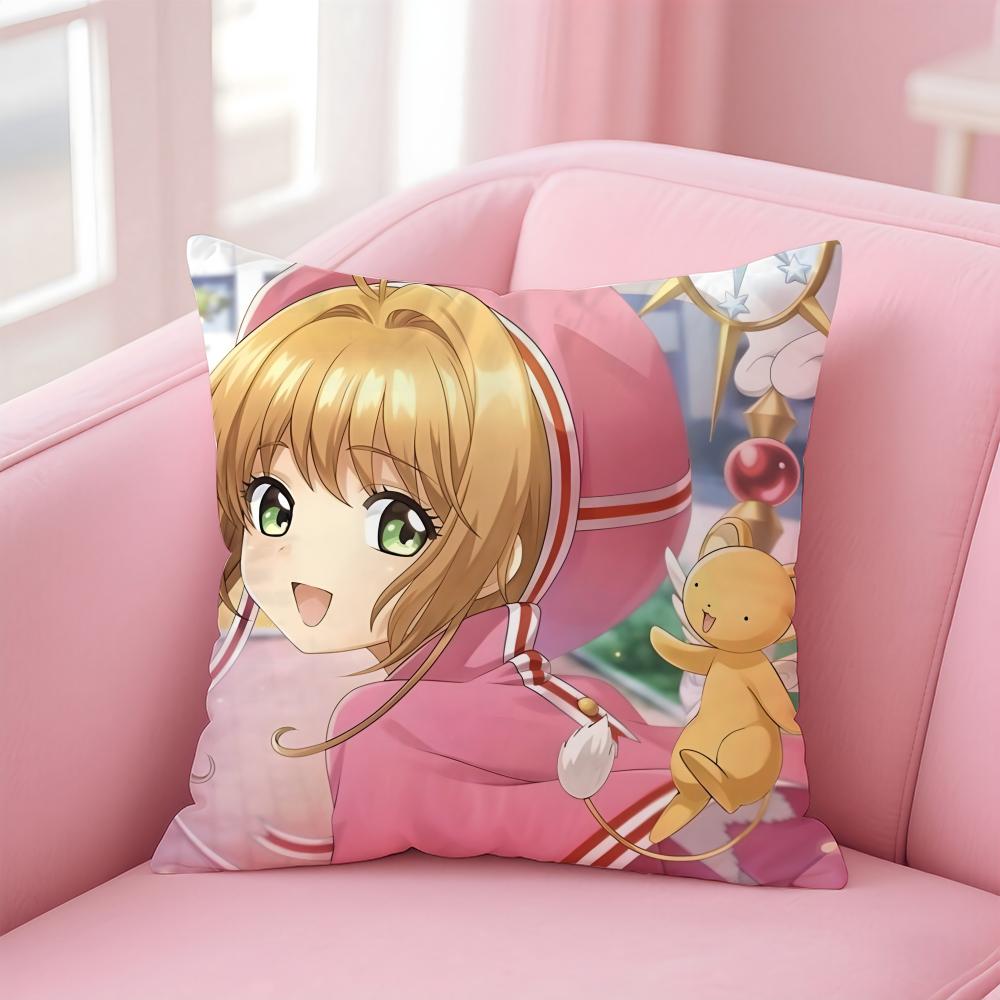 Чехол на подушку Cardcaptor Sakura Удобный двусторонний чехол Идеально подходит для автомобиля, дивана, спальни и многого другого