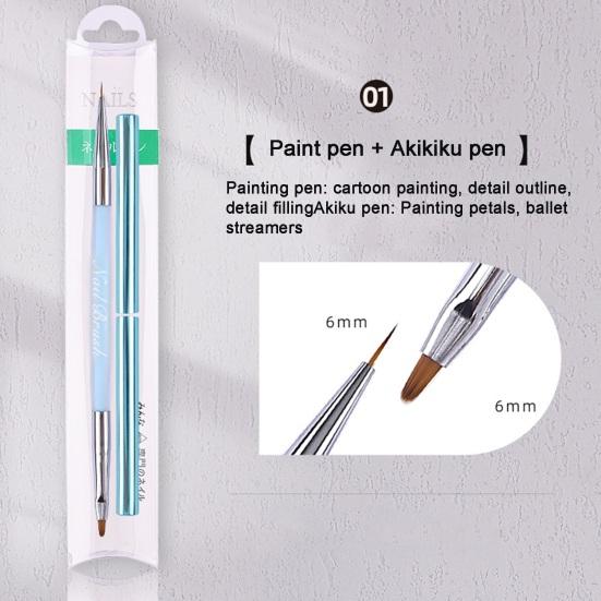 Nail Art Нейлон Удобный стержень Ручка Акриловая ручка Гибкая мягкая щетина УФ-гель-лак для ногтей