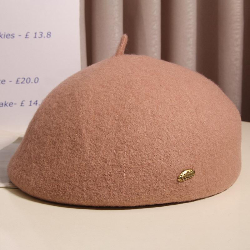 Новый шерстяной берет женский большой окружности головы, подчеркивающий маленький и модный, корейская версия, модная и универсальная шляпа художника