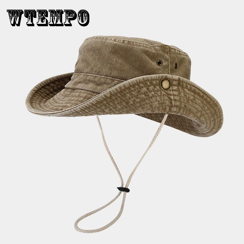 Vintage-Inspired Bucket Hat with Embroidered Lettering - Lightweight, Sun-Protective Fisherman Cap for Women & Men
