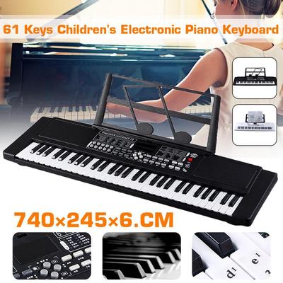 USB 61 клавиша музыкальная электронная клавиатура электрическое цифровое пианино с микрофоном/пюпитром подарки для детей белый/черный