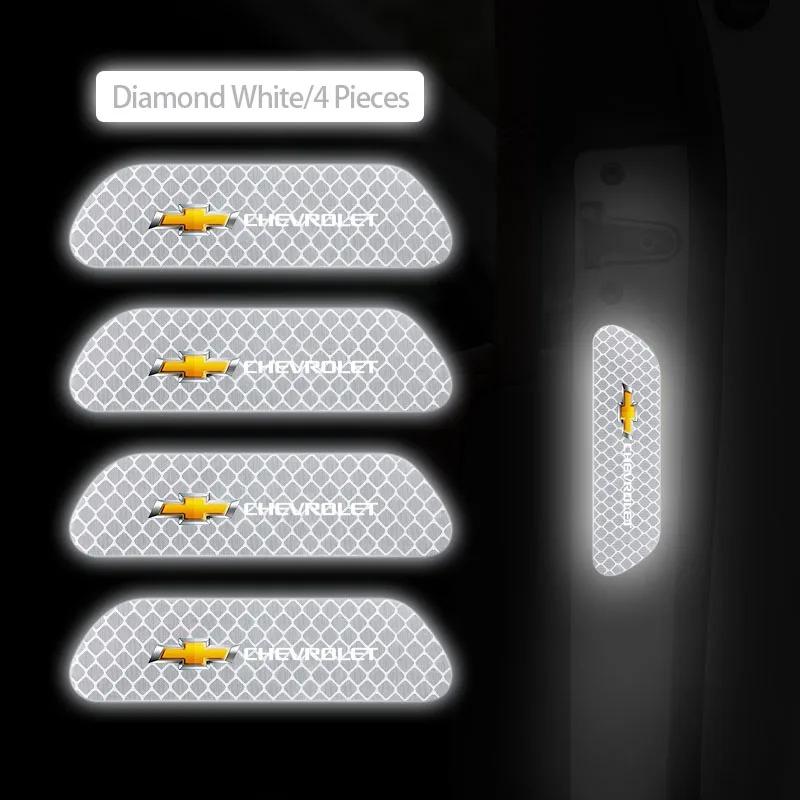Chevrolet Night Reflective Car Door Sticker Safety Opening Warning Tape Decal Auto Car Accessories Exterior Interior Reflector