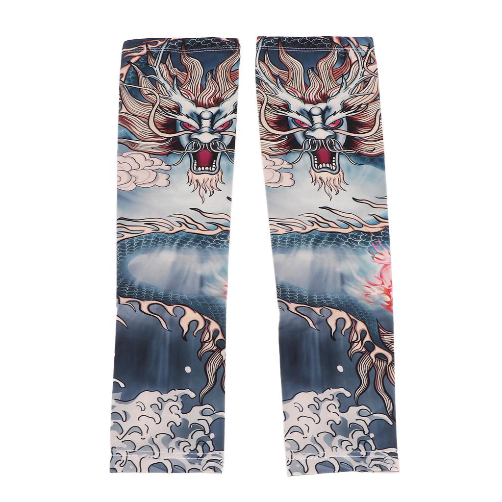 УФ-защитные рукава Ice Silk UPF50 влагоотводящие Татуировки Узоры Охлаждающие Чехлы для рук