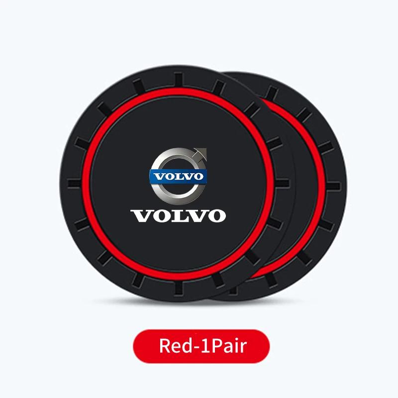2 шт. Автомобильный силиконовый подстаканник Противоскользящий коврик для стакана с напитками Для Volvo XC60 XC90 S60 V40 V50 V60 XC40 V70 V90 S90 S80 C30 S40 XV40