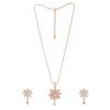 Набор дизайнерских подвесок Estele с розовым золотом и CZ для женщин с цветочным принтом