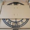 Large black metal wall clock 80cm