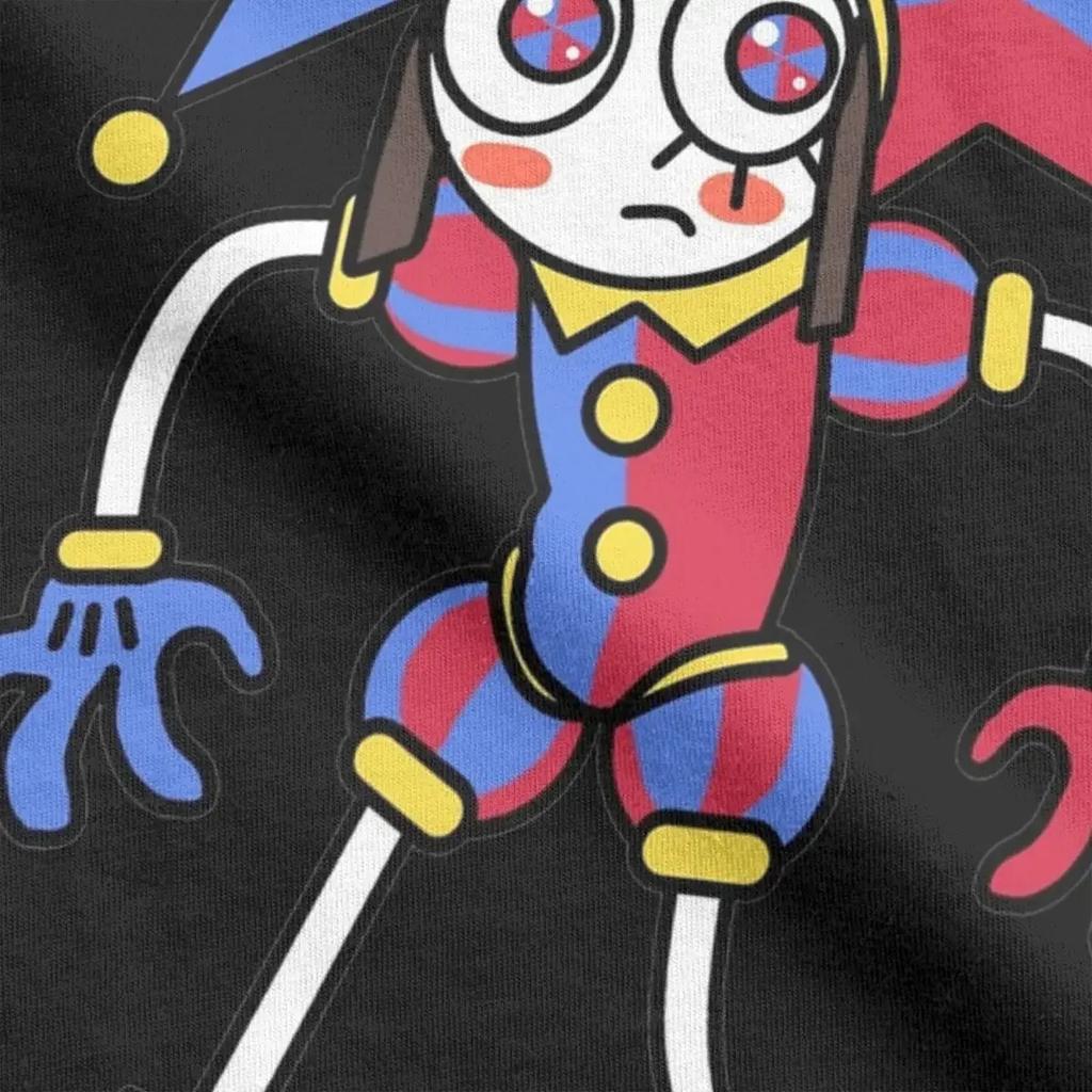 Мужская футболка Pomni The Amazing Digital Circus, хлопковая одежда, повседневная футболка с коротким рукавом и круглым воротником, футболки для подарка на день рождения