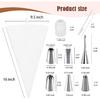 9-Piece Reusable Piping Bags and Tips Set-16inch Cotton Baking Kit with Coupler, Stainless Steel Nozzles & Cleaner for Cakes/Cupcakes/Cookies