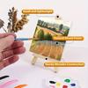 Student Art Painting Easel 3Pcs Wooden Canvas Boards Special Tools for Oil Painting DIY Doodle School 10x10cm