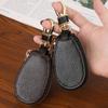 Leather Keychain Holder Zipper Key Pouch Durable Coin Purse  Men Women AVE