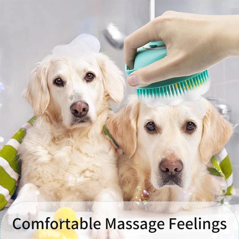 Bathroom Massage Comb Soft Silicone Silicone Bath Brush Safety Shampoo Brush Dog Cat