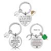 Inspirational Lucky Clover Pendant & Keychain Gift for Friends and Colleagues