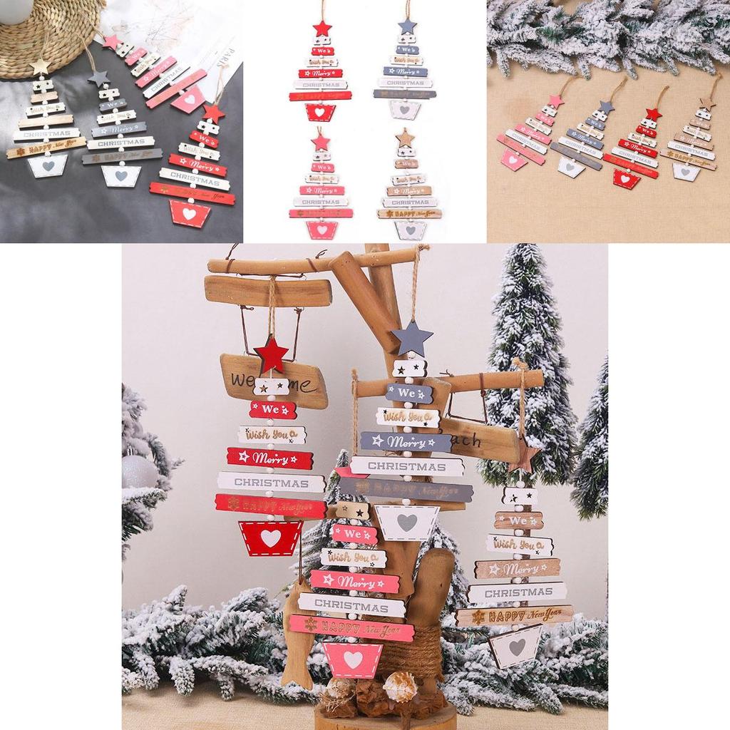 Elegant Wood Christmas Pendant Decorations For Home And Party Ornamentation