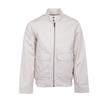 Beige Zip-up Bomber Jacket with Large Pockets Men