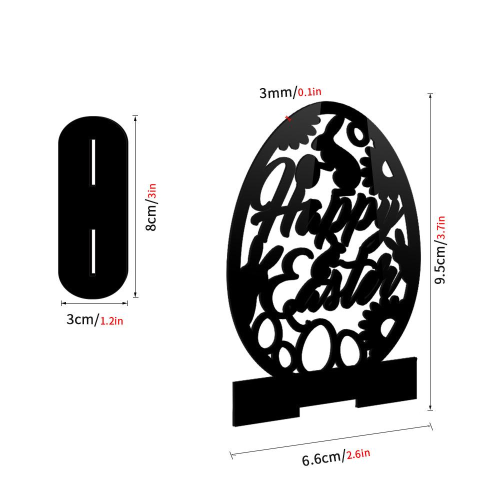 Пасхальное декоративное украшение Акриловые яйца-кролики Пасхальные яйца Зеркало Настольное украшение Праздничное украшение Домашний декор Рождественские украшения оптом