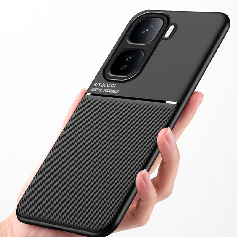 Текстурированный магнитный чехол для телефона VIVO IQOO Neo 10 с полной защитой четырех углов, противоударный и устойчивый к падениям