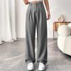 European And American 2025 Commuter High Waisted Loose Fit Trousers Spring Summer Essential Casual Wide Leg Pants For Women