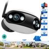 2024 New IP Camera 4K 8MP Panoramic 180° Wide View Angle Outdoor Wifi Surveillance Camera Night Vision CCTV Security Protection