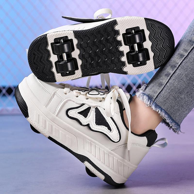 Girls Four-Wheel Runaway Shoes Skates Children'S Roller Skates Students With Wheels Shoes Trend Girls