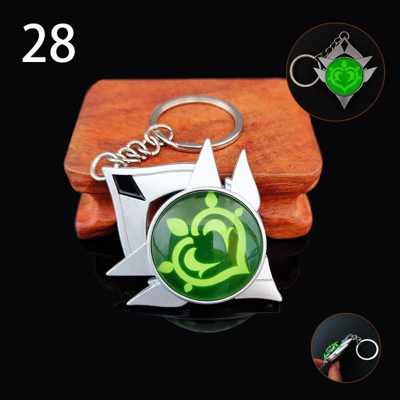 1 шт. Vision Lnazuma Eye Of Original God игрушка брелок светящийся брелок игра Genshin Impact 7 Element Weapons Ganyu