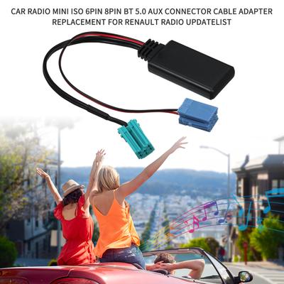 Автомагнитола Mini ISO 6Pin 8Pin BT 5.0 Aux Кабель-адаптер Замена для радио Renault Updatelist