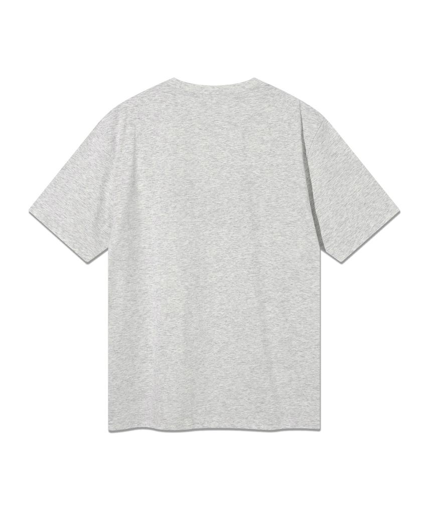 LEE Brush Painting Logo Short Sleeve T-Shirt Light Gray