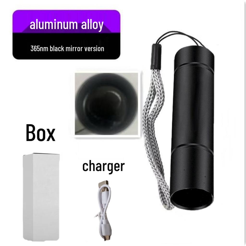 УФ-фонарик с черным светом: Портативный 365 нм Детектор банкнот, Защита от подделок, Идентификатор нефрита, Лампа Вуда, USB-перезаряжаемый