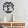 Rustic Black Tree of Life Wall Art: Laser Cut Metal Sculpture for Stylish Spaces.Tree of Life Metal Sculpture for Home.