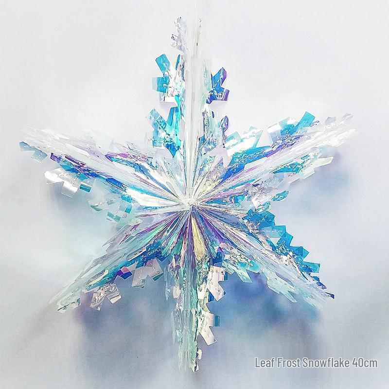 Iridescent Snowflake Honeycomb Ball Ornament - Colorful Christmas & Spring Decoration Prop