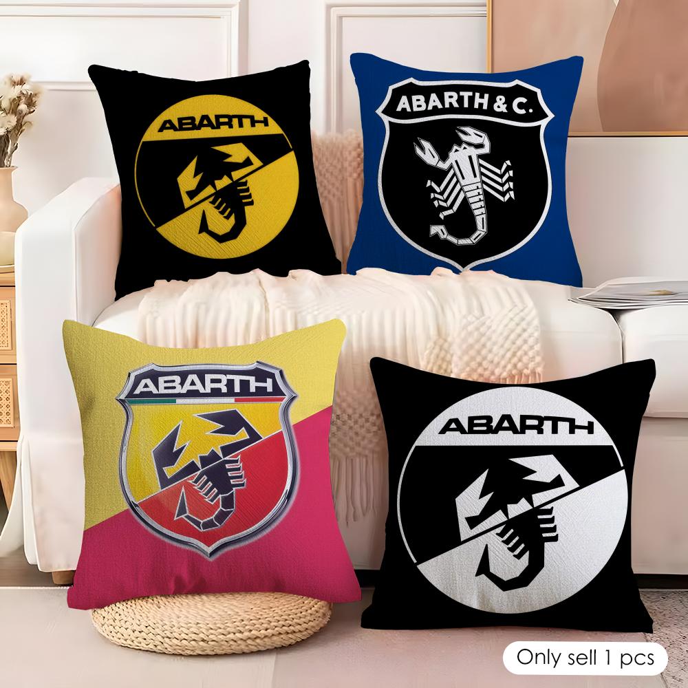 AAbarth Scorpion Cushion Cover Natural Linen Organic Fabric DoubleSided Printing Couch Pillow Covers Home Decor