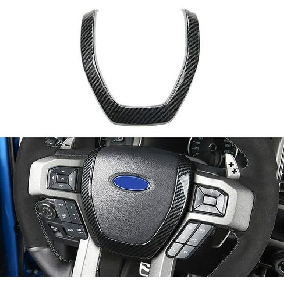 Декоративная рамка-накладка на руль из углеродного волокна Для Ford F150 2015+