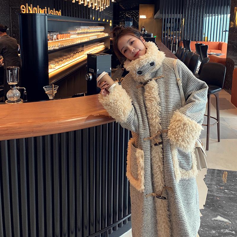 Женское осенне-зимнее свободное большое пальто, длинное хлопковое пальто