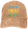 Джинсовая кепка «Иисус», «Путь», «Правда», «Жизнь», бейсбольная кепка для папы, регулируемая классическая спортивная женская шляпа унисекс