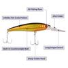 Ultra Long Casting Fishing Lure 20cm Saltwater Sinking Minnow Fishing Bait Fishing Tackle 2 Hook Big