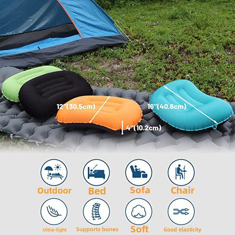 Portable Inflatable Pillow Compressible Folding Air Cushion Outdoor Protective Tourism Sleeping Gear Camping Equipment