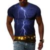 Summer Natural Landscape Lightning Graphic T Shirts Men 3D Fashion Casual Personality Printing Tees Hip Hop Harajuku O-neck Tops