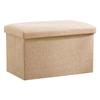 Folding Fabric Storage Ottoman Collapsible Storage Footrest Stool Multifunctional Storage Box for