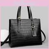 Стильная минималистичная большая сумка-тоут для женщин с узором под крокодила для повседневного использования