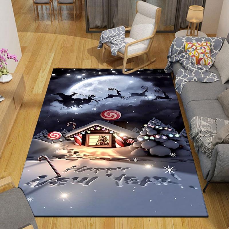 1Pc Christmas Night Magic Rug Office Carpet Indoor Outdoor Doormat Nonslip Soft Living Room Christmas Halloween Gift D922312